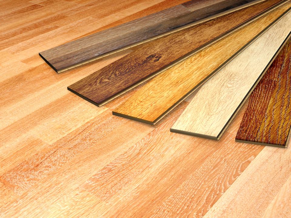 Flooring with hardwoods